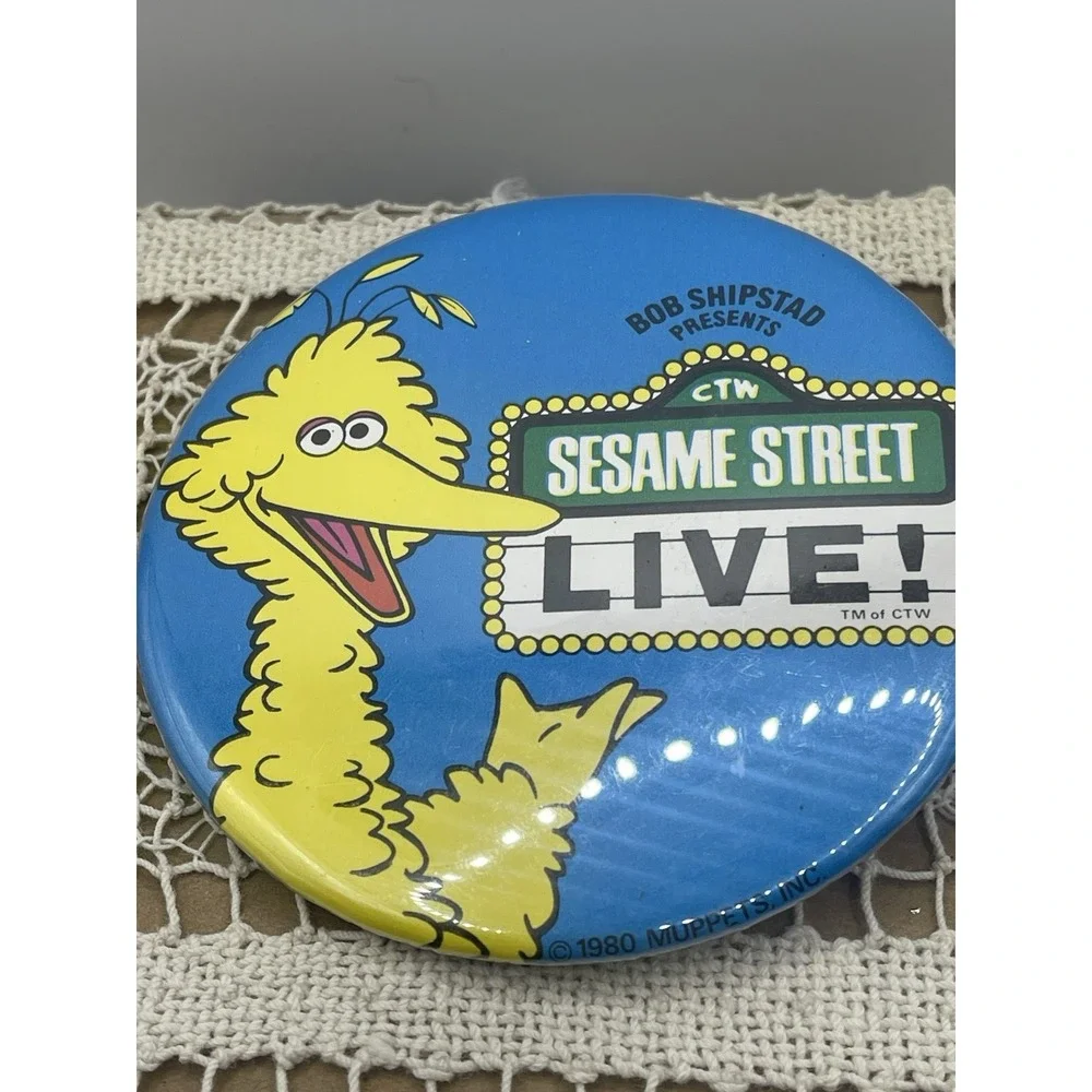 Vintage 1980 Sesame Street LIVE Big‎ Bird Blue 3.5